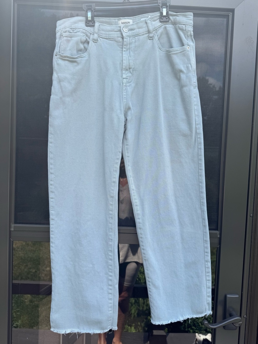 Kensie Jeans VintageLuxe The Slim Light Blue Ankle Jeans Mildly Distressed 10/30